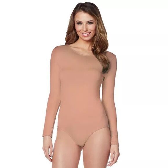 NWT Womens Spirit Halloween Nude Colored Long Sleeve Bodysuit - Sz M/L - Picture 1 of 3